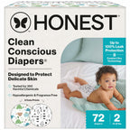 72 Count The Honest Company Comfort Dry Disposable Diapers for Sensitive Skin,