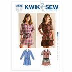 Kwik Sew K3832 Dropped Waist Shirt Dresses Sewing Pattern, Size XS-S-M-L-XL