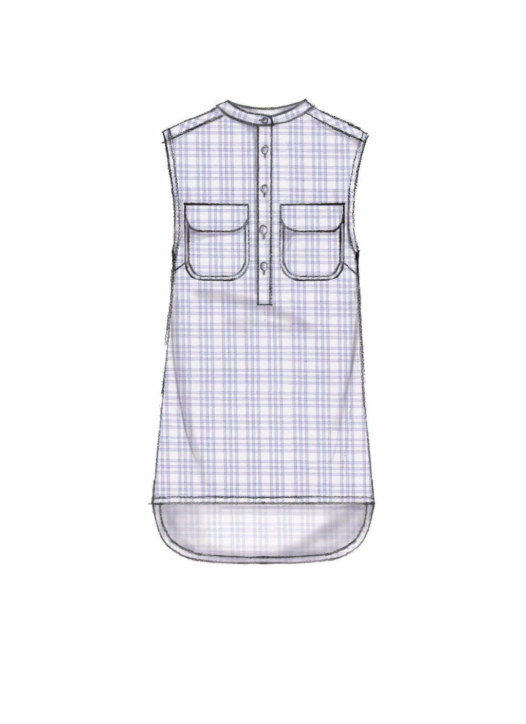 McCall's Patterns M7360 Misses' Henley Tops, Size A5 (6-8-10-12-14)