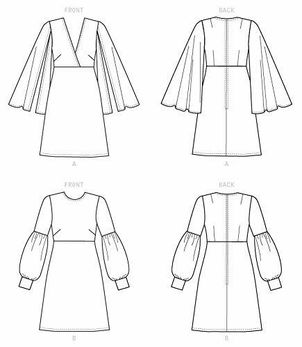Vogue V9344A5 Very Easy to Sew Women's Fitted Dress Sewing Patterns, Sizes 6-14