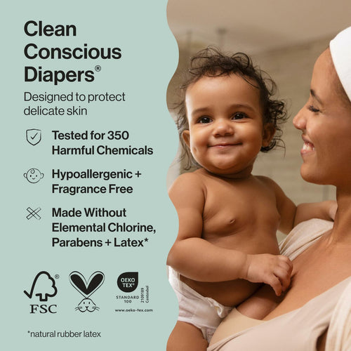 72 Count The Honest Company Comfort Dry Disposable Diapers for Sensitive Skin,