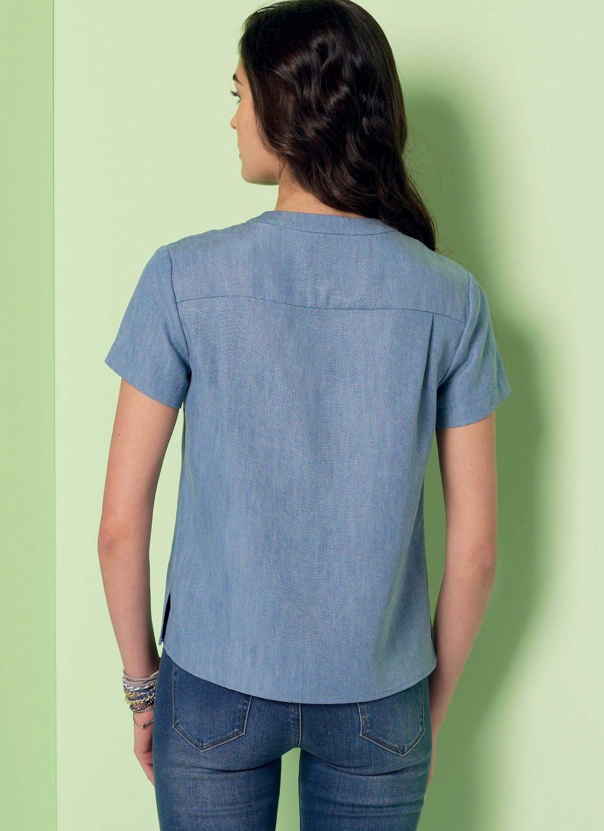 McCall's Patterns M7360 Misses' Henley Tops, Size A5 (6-8-10-12-14)