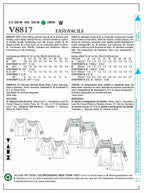 VOGUE PATTERNS V8817 Misses Top, Size F5 (16-18-20-22-24)