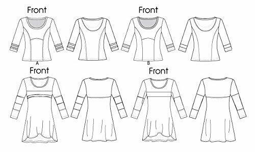VOGUE PATTERNS V8817 Misses Top, Size F5 (16-18-20-22-24)
