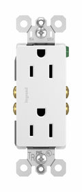 Legrand radiant 885TRWCC12 15 Amp Tamper Resistant Decorator Duplex Outlet, Side