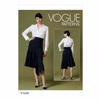 Vogue V1638A5 Easy Women's Fitted Asymmetrical Skirt Sewing Patterns, Sizes