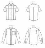 Vogue V1622MXX Unisex Fitted Button-Up Shirt Sewing Patterns by Rachel Comey,
