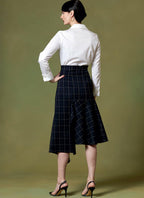 Vogue V1638A5 Easy Women's Fitted Asymmetrical Skirt Sewing Patterns, Sizes