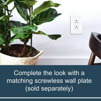 Legrand radiant 885TRWCC12 15 Amp Tamper Resistant Decorator Duplex Outlet, Side