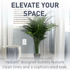 Legrand radiant 885TRWCC12 15 Amp Tamper Resistant Decorator Duplex Outlet, Side