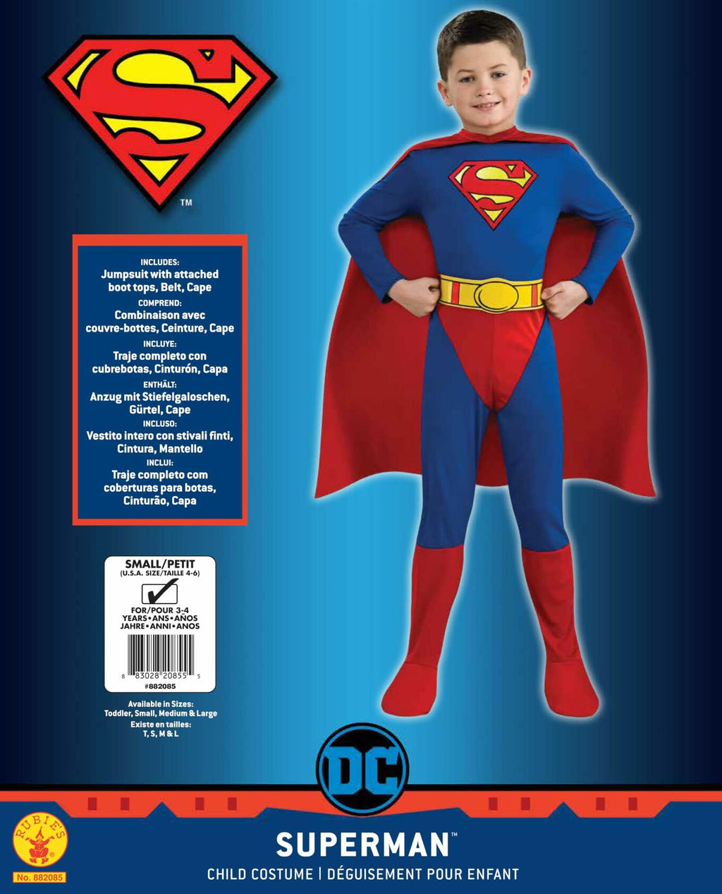 Rubies DC Comics Superheroes: Superman Costume for Kids, Boy's Small