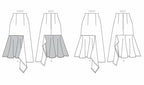 Vogue V1638A5 Easy Women's Fitted Asymmetrical Skirt Sewing Patterns, Sizes