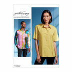 Vogue V1622MXX Unisex Fitted Button-Up Shirt Sewing Patterns by Rachel Comey,