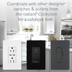 Legrand radiant 885TRWCC12 15 Amp Tamper Resistant Decorator Duplex Outlet, Side