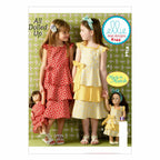 KWIK-SEW PATTERNS K0144OSZ Girls'/Doll's Dresses Sewing Template