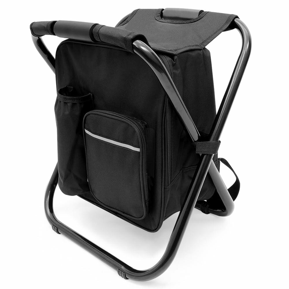 YESIACE Portable Folding Camping Stool, Backpack with Cooler Bag, Hiking Seat,