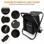 YESIACE Portable Folding Camping Stool, Backpack with Cooler Bag, Hiking Seat,