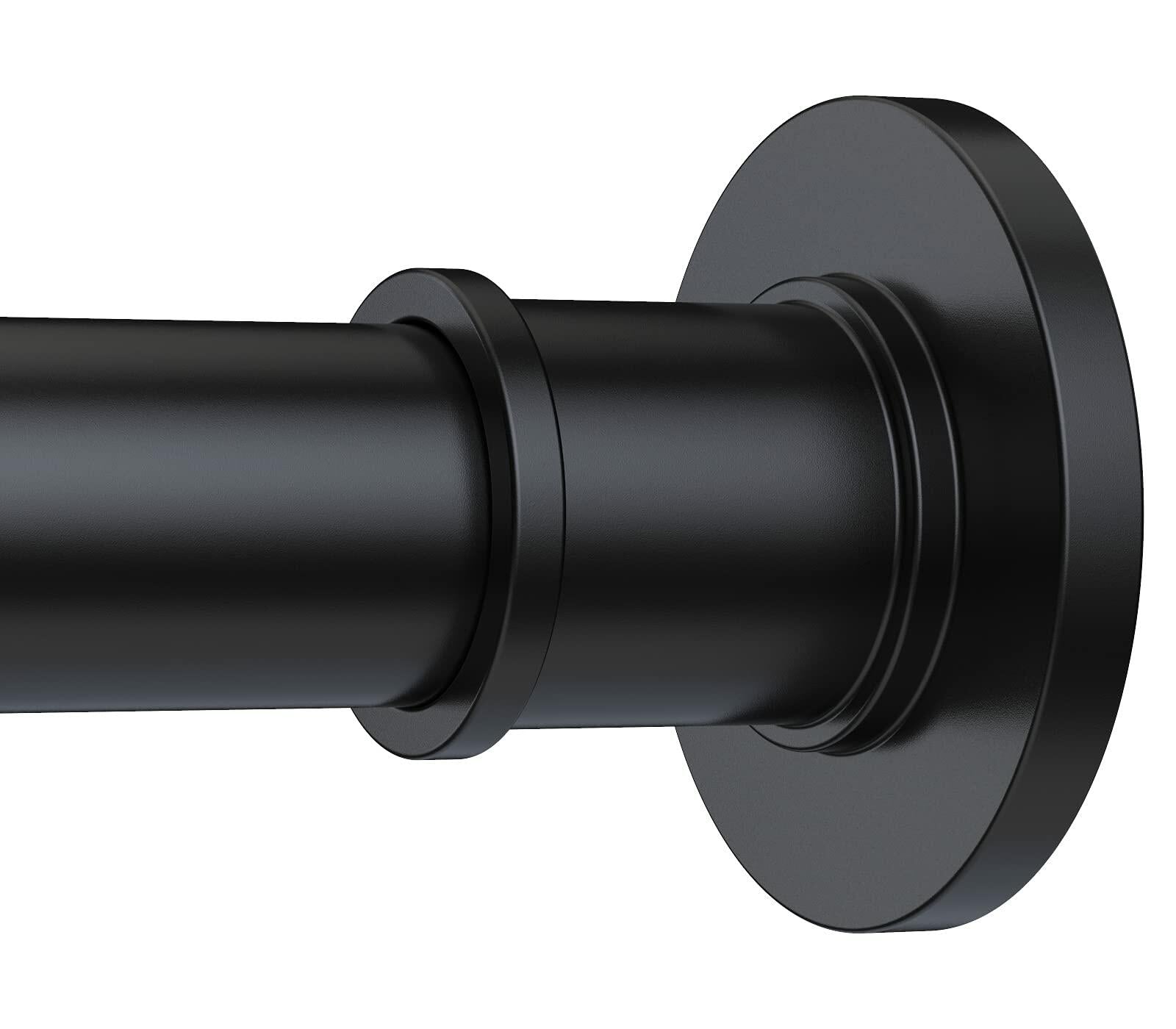 BRIOFOX Industrial Shower Curtain Rod - Rustproof Non-Slip 43-72 Inch Stainless
