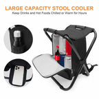 YESIACE Portable Folding Camping Stool, Backpack with Cooler Bag, Hiking Seat,