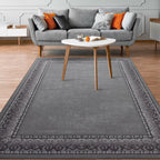 Grey Antep Rugs Alfombras Bordered Modern 3x5 Non-Slip (Non-Skid) Low Pile
