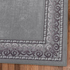 Grey Antep Rugs Alfombras Bordered Modern 3x5 Non-Slip (Non-Skid) Low Pile