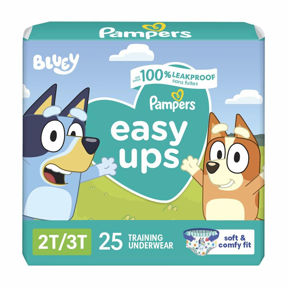 50 Count Pampers Training Pants - Easy Ups Boys & Girls Bluey - Size 2T-3T,