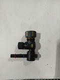 Westbrass R105BL-62 1/4-Turn Lever Handle Angle Stop Shut Off Valve, 5/8" OD x