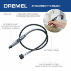 Dremel Flex Shaft Rotary Tool Attachment with Comfort Grip and 36” Long Cable -