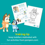 50 Count Pampers Training Pants - Easy Ups Boys & Girls Bluey - Size 2T-3T,