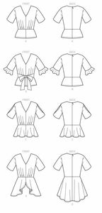 McCall's M7810E5 Women's Loose-Fitting Pleated Top Sewing Patterns, Sizes 14-22