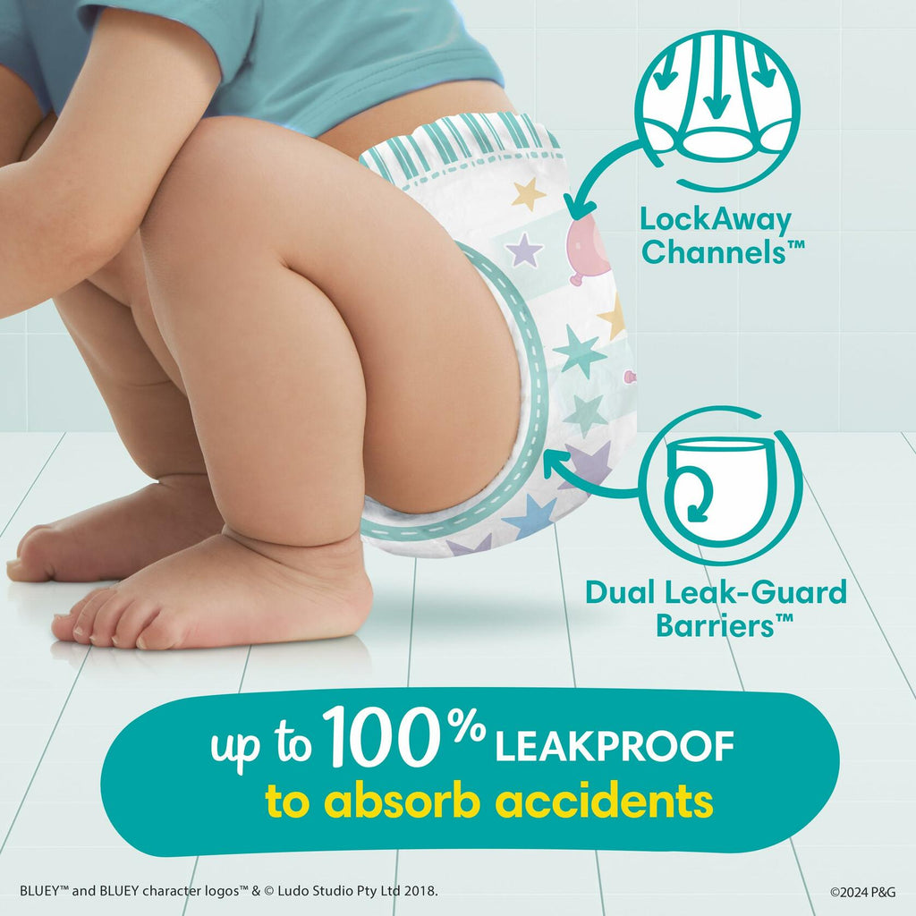 50 Count Pampers Training Pants - Easy Ups Boys & Girls Bluey - Size 2T-3T,