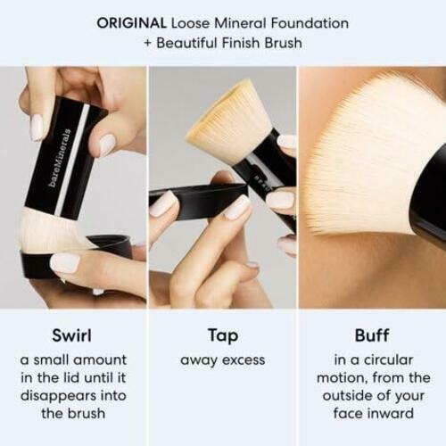 Original Loose Powder Foundation SPF 15, Medium Beige 12, Vegan, Cruelty-Free &