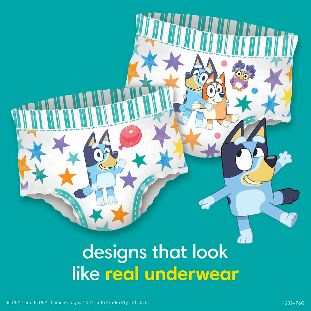 50 Count Pampers Training Pants - Easy Ups Boys & Girls Bluey - Size 2T-3T,