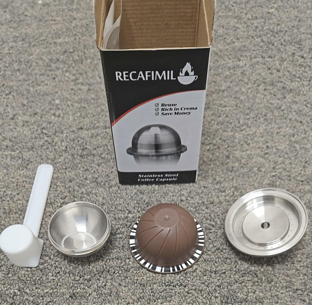 Stainless Steel Reusable Coffee Capsule, Metal Refillable Coffee Pod Brewing