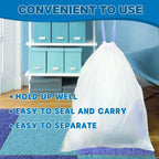 120 Count T.FORING 2 Gallon Trash Bags Drawstring 0.96 Mil  Small Garbage Ba...
