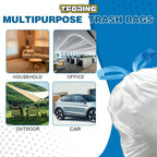 120 Count T.FORING 2 Gallon Trash Bags Drawstring 0.96 Mil  Small Garbage Ba...