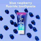 Pack of 3 hello Dragon Dazzle Blue Raspberry Kids Toothpaste, Fluoride