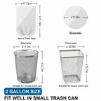 120 Count T.FORING 2 Gallon Trash Bags Drawstring 0.96 Mil  Small Garbage Ba...