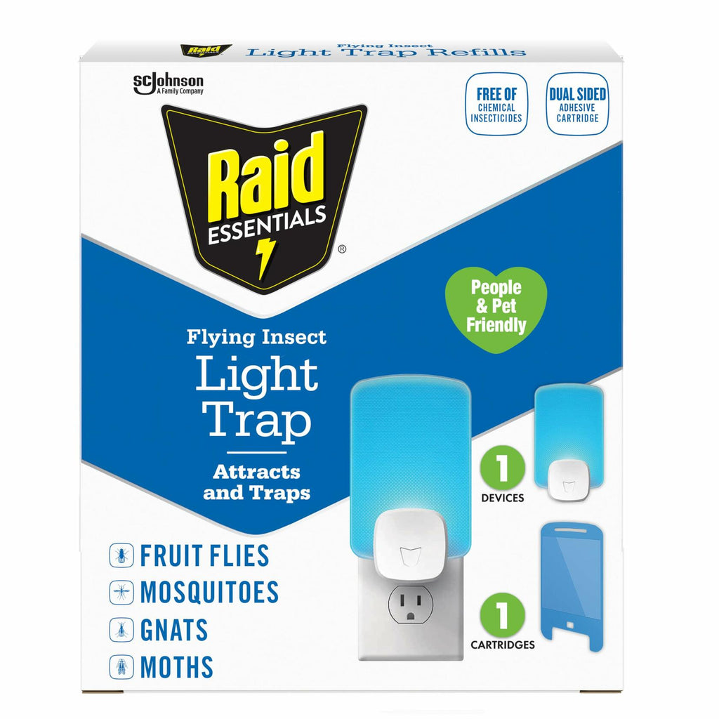 Raid Essentials Flying Insect Light Trap Starter Kit 1 Plug-In Device + 1