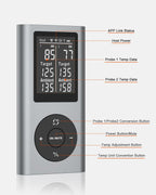 Wireless Meat Thermometer with 2 Probes & 800Ft Range - Smart Bluetooth BBQ