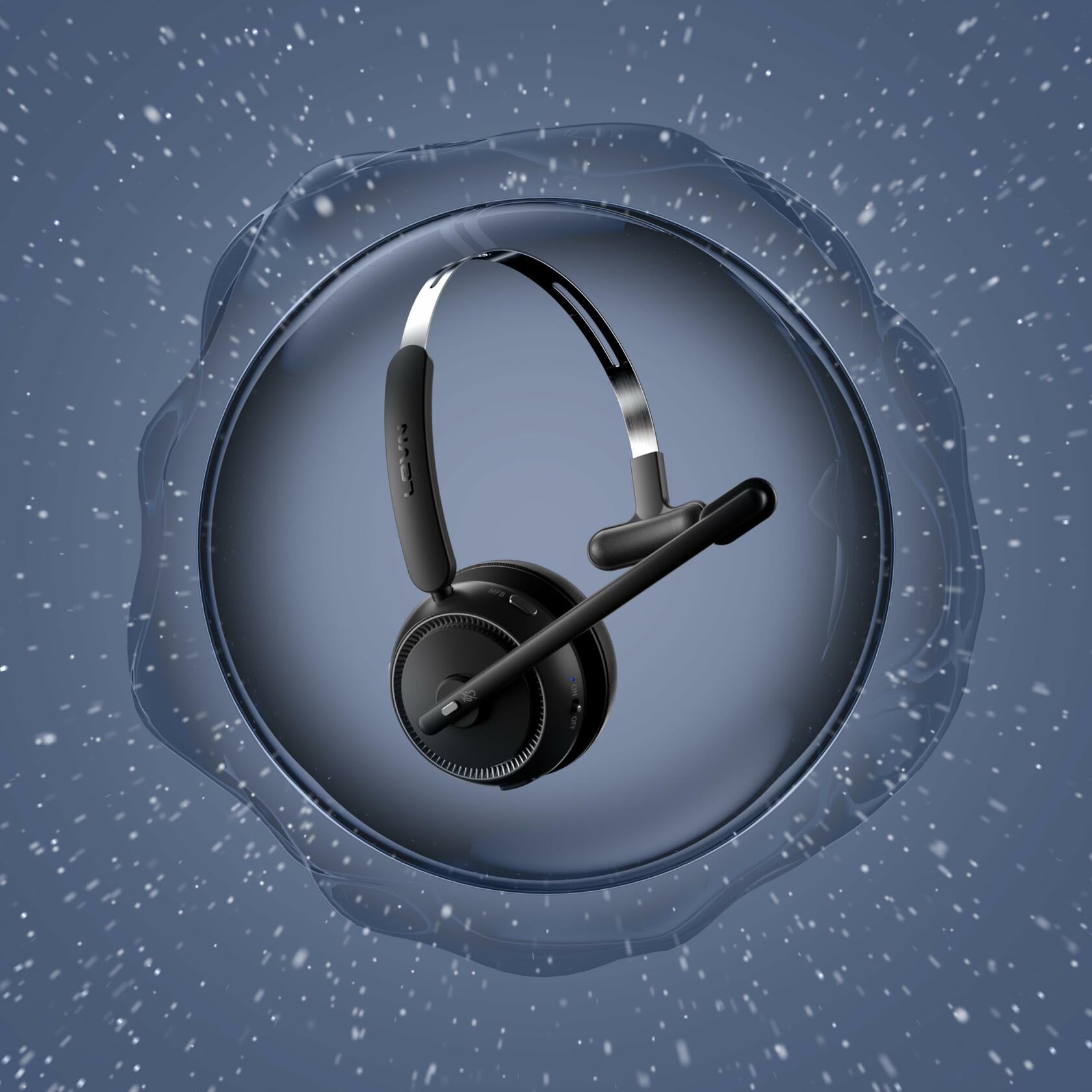 LEVN Wireless Headset 5.2, Wireless Headset with Mic for Work with(Noise