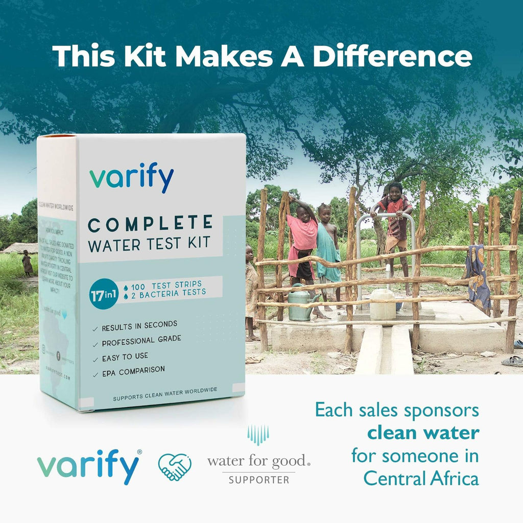 Varify 17in1 Complete Drinking Water Test Kit - 100 Strips + 2 Bacteria Tester