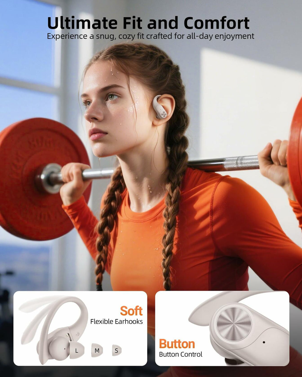 PocBuds Bluetooth Headphones Wireless Earbuds 80hrs Playtime Wireless Charging