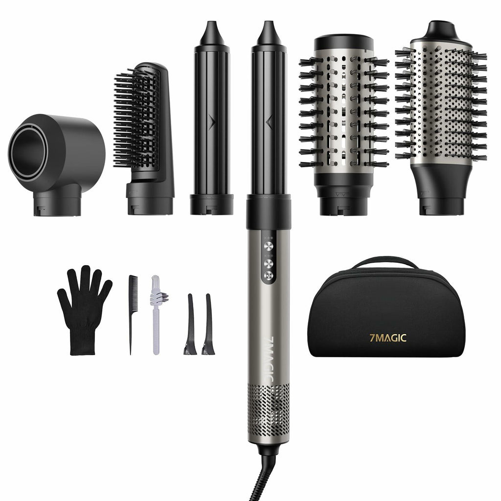 7MAGIC 6 in 1 Multi Hair Styler Dryer Brush, 110,000 RPM High-Speed, Negative