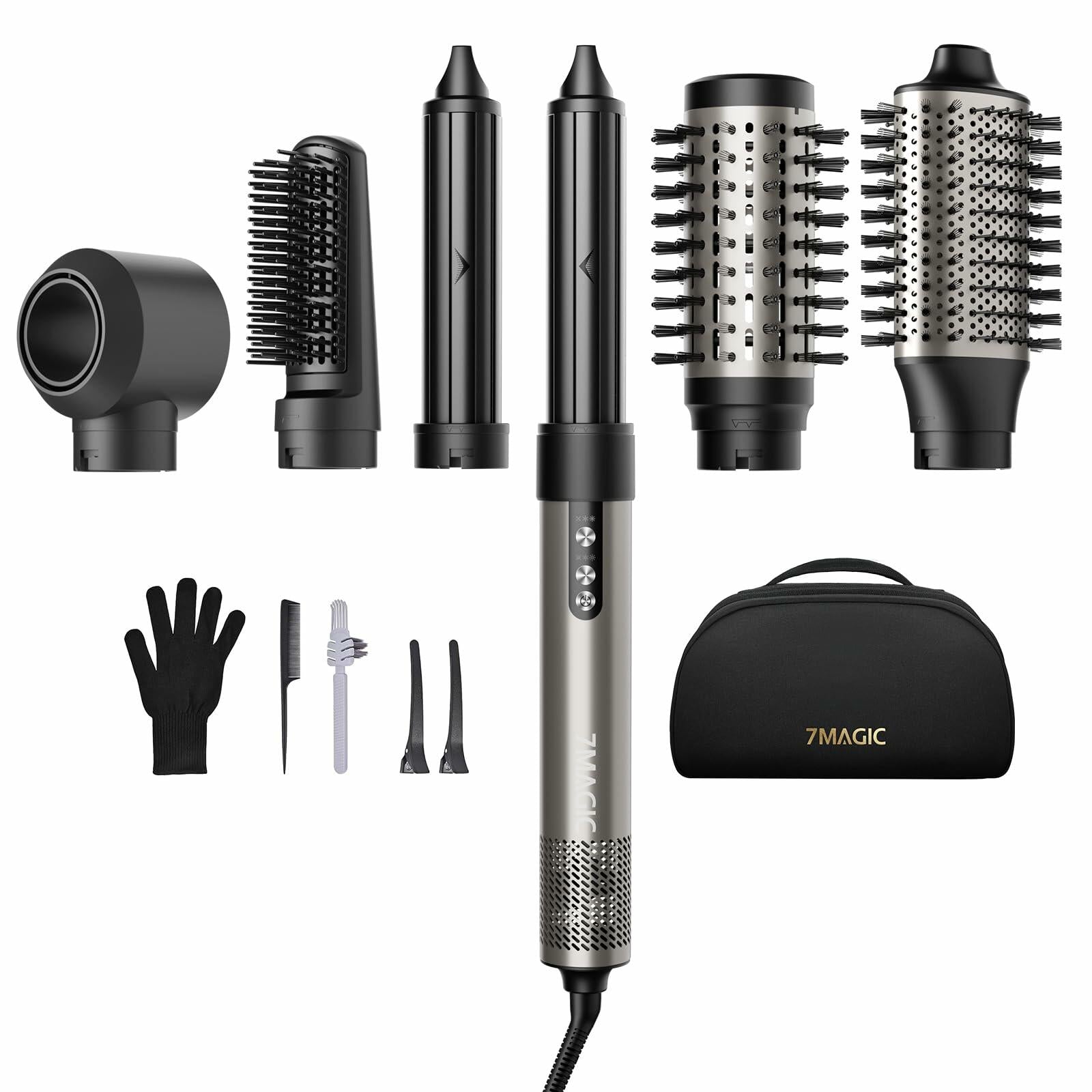 7MAGIC 6 in 1 Multi Hair Styler Dryer Brush, 110,000 RPM High-Speed, Negative