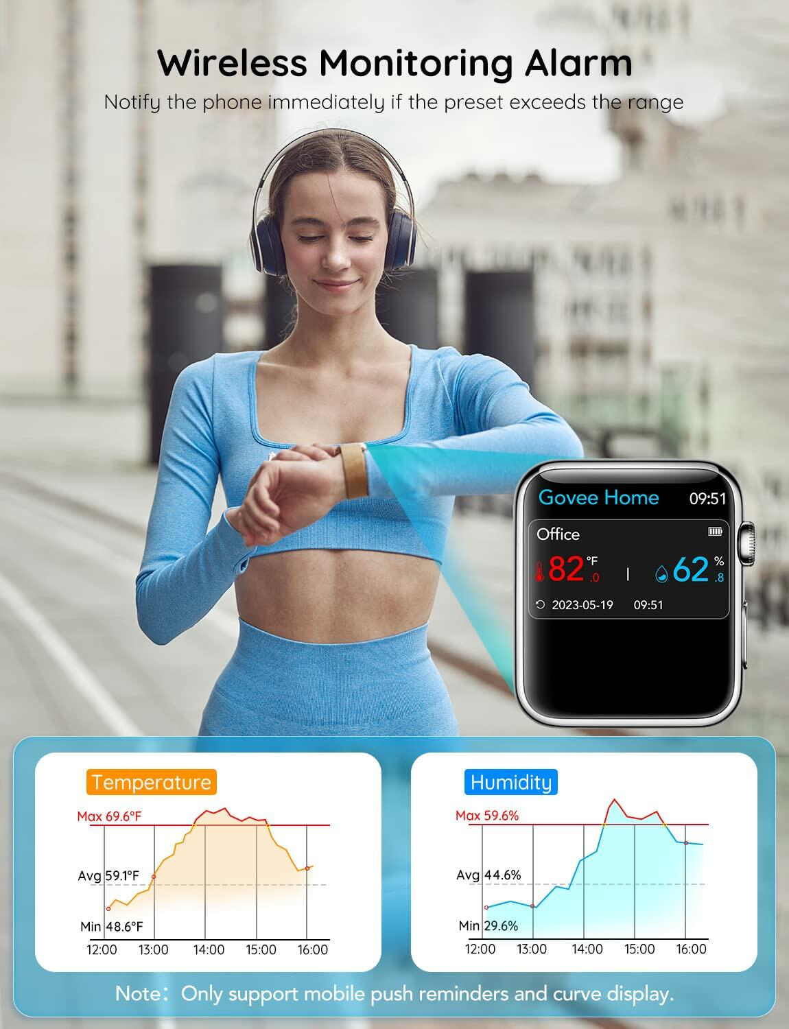 Govee WiFi Thermometer Hygrometer H5103, Indoor Bluetooth Temperature Humidity