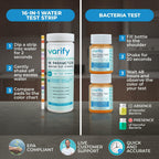 Varify 17in1 Complete Drinking Water Test Kit - 100 Strips + 2 Bacteria Tester