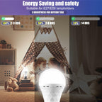 4 PACK LHZHENG Emergency-Rechargeable-Light-Bulb, Stay Lights Up When Power