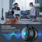 Upgrade ANC & ENC Headset with Microphone for PC, Wireless Headset with Mic for