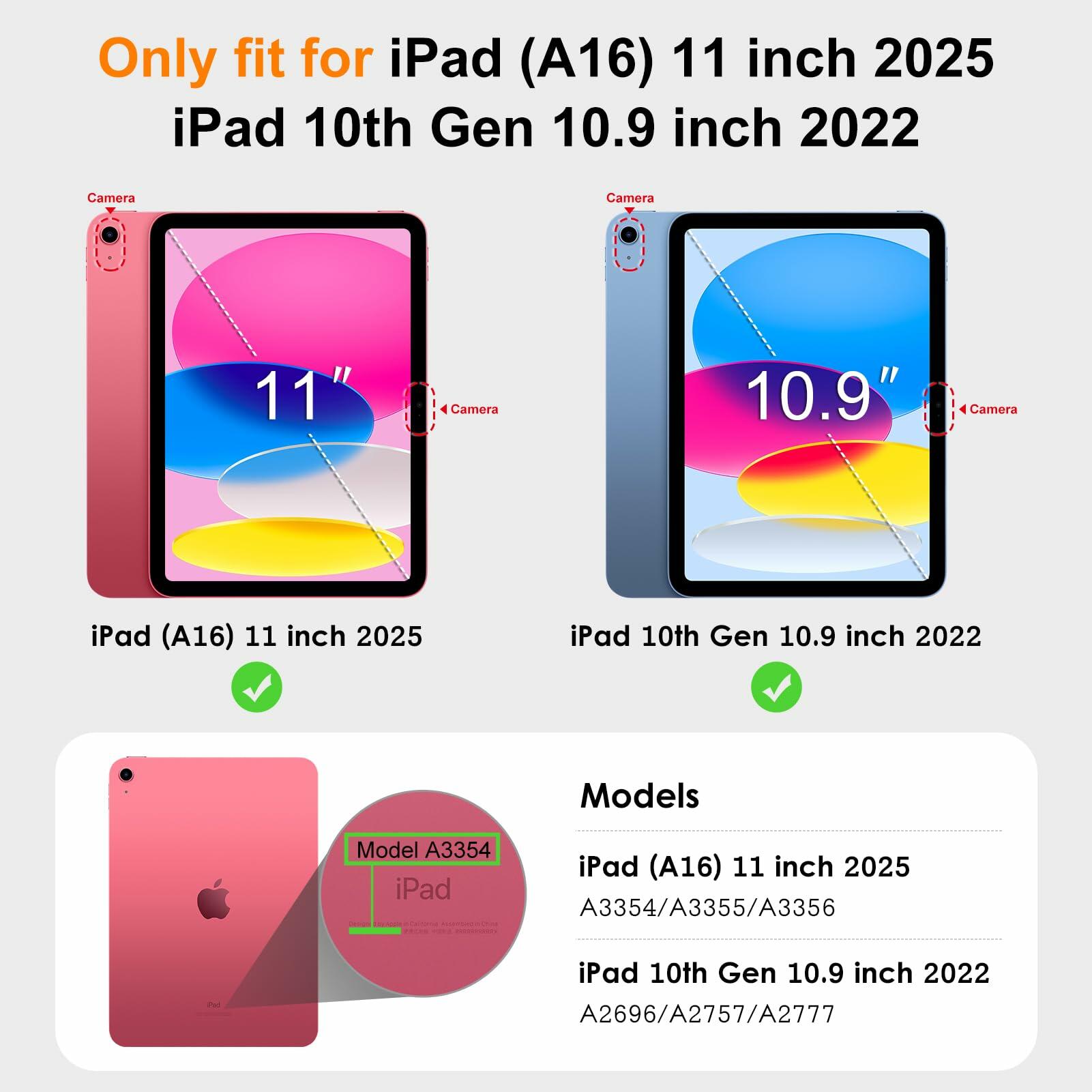 VIKESI Case for iPad (A16) 11-inch 2025 and iPad 10th/11th Generation 10.9 Inch